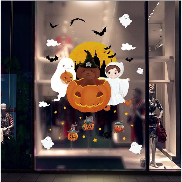 Decal trang trí tường - Halloween Thiên Thần Bóng Đêm