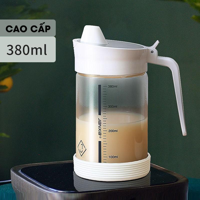 Bình đựng dầu ăn thuỷ tinh borosilicate, nắp inox 304 có tay cầm (380ml, 480ml &amp; 580ml