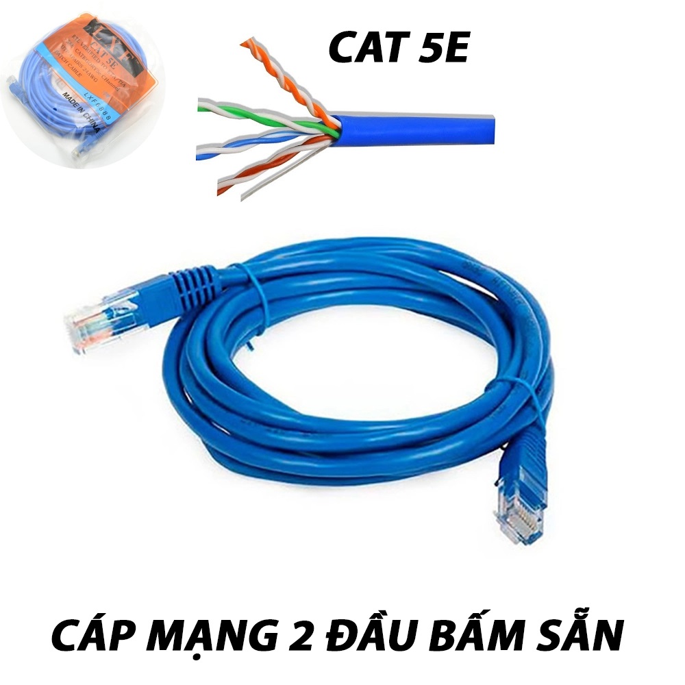 Dây cáp mạng LAN đúc sẵn 2 đầu Cat5E UTP Kingmaster - Hàng chính hãng