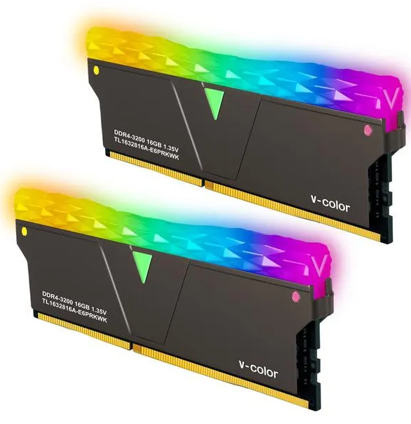 Ram V-Color DDR4 8GB 3200MHz Prism Pro RGB  White - Hàng chính hãng