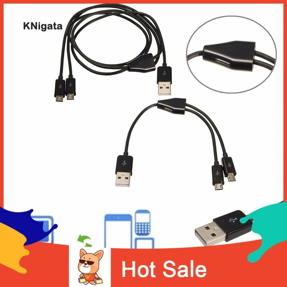 Dây cáp sạc truyền dữ liệu chia chữ Y 1 đầu cắm USB 2.0 sang 2 micro USB 2.0
