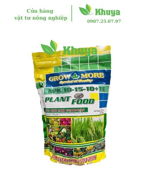 Phân bón Growmore NPK 10-15-10+TE 1 kí Đâm chồi đẻ nhánh