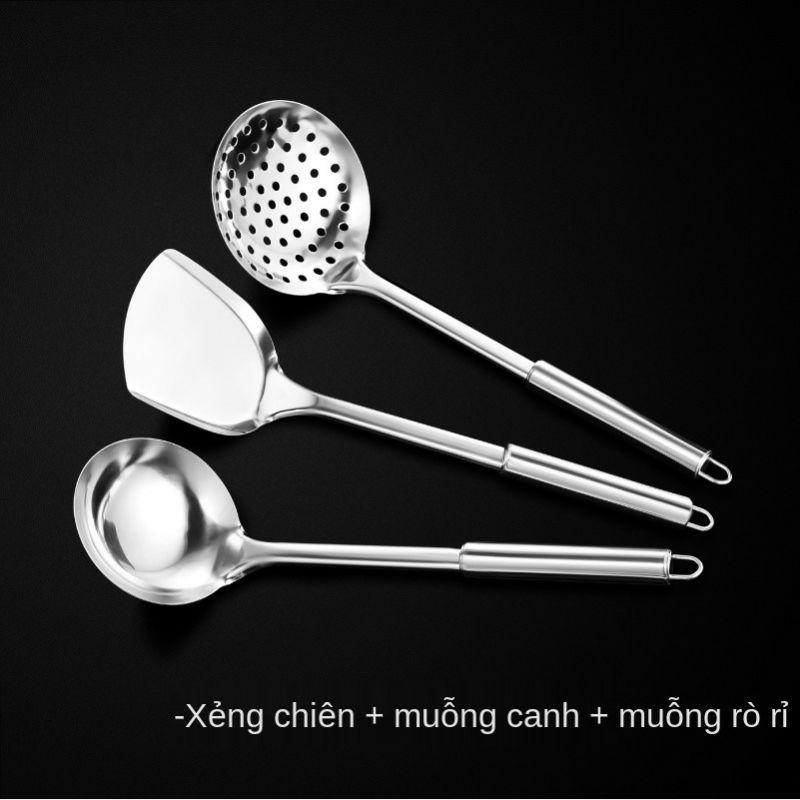 Xẻng - vá - sạn lật chiên xào đồ ăn inox sáng bóng cao cấp