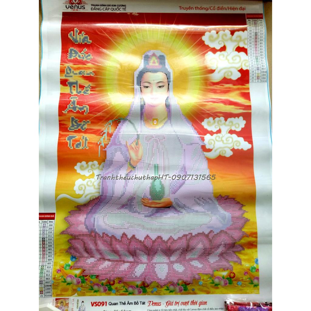Tranh đính đá Phật Bà Quan Âm VS091 – Tự đính