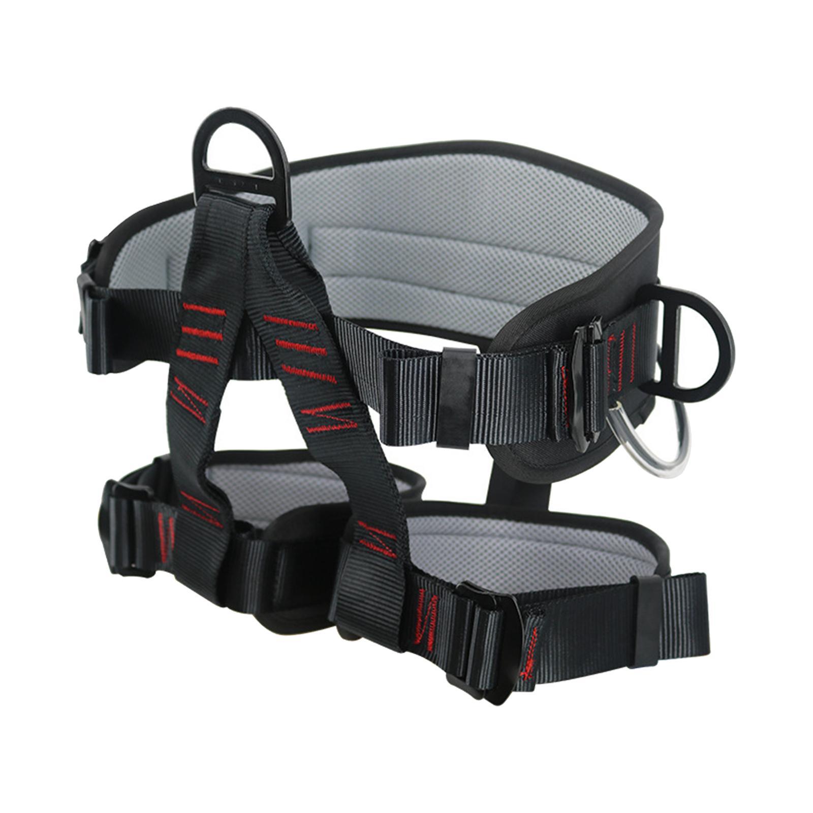 Climbing Harness  Belt Tree Climbing Rappelling Equip Black