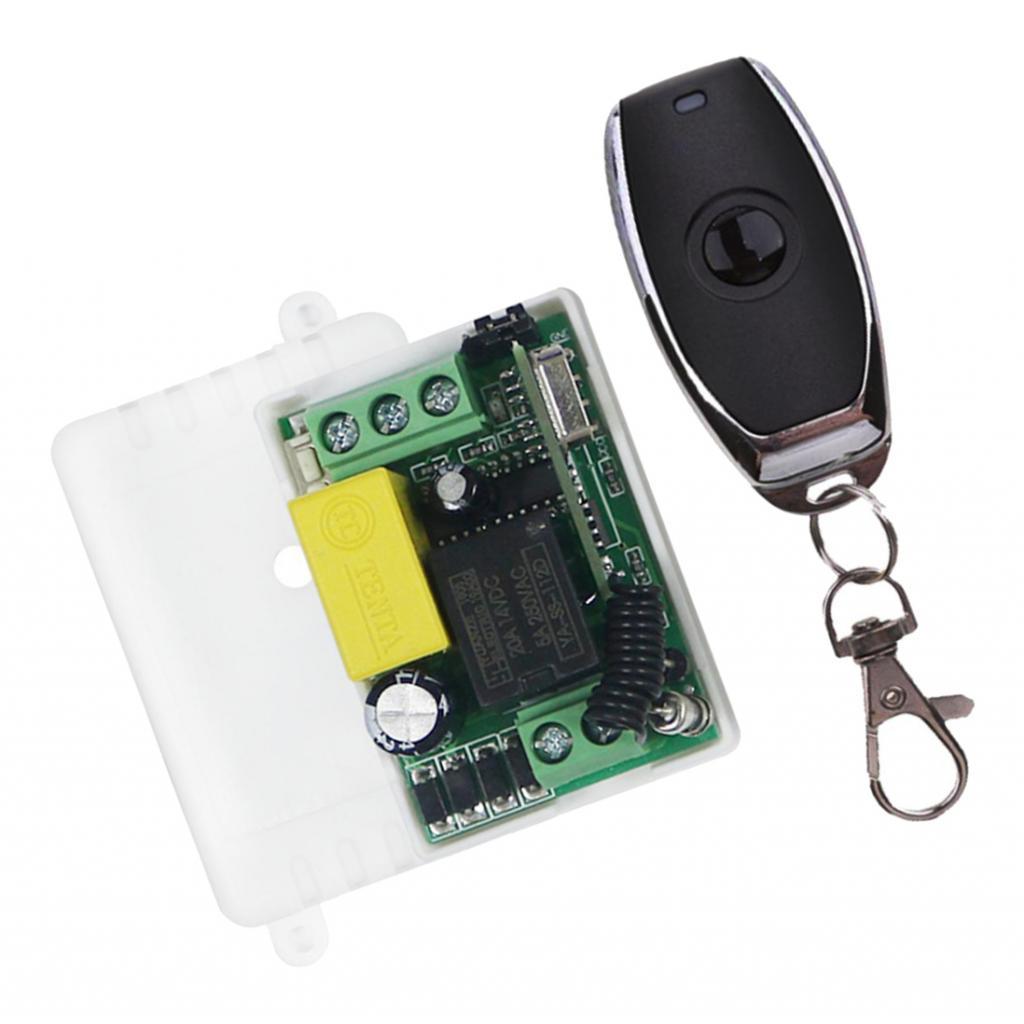 DC 12V 1 Channel Remote Control Switch Control Wireless RF Relay 1 Receiver With 1 Transmitter L
