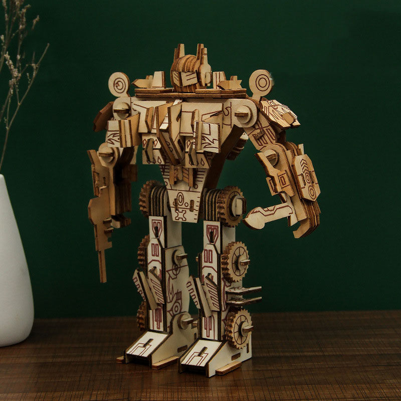 Đồ chơi lắp ráp gỗ 3D Mô hình Robot Optimus Prime Laser
