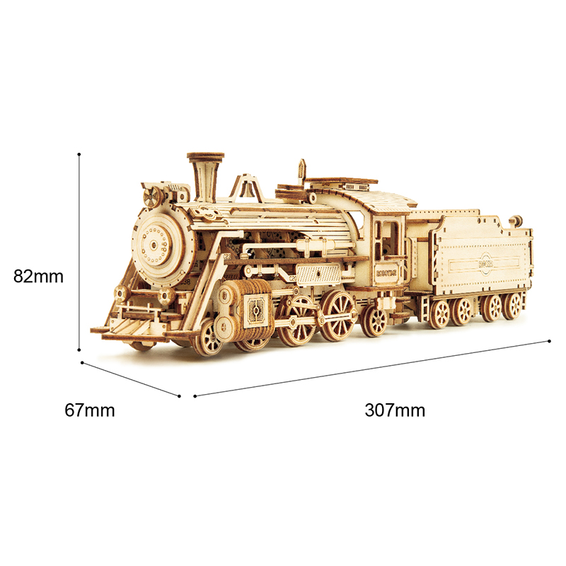 Đồ chơi lắp ráp gỗ 3D Mô hình Tàu hơi nước Steam Train Laser MC501