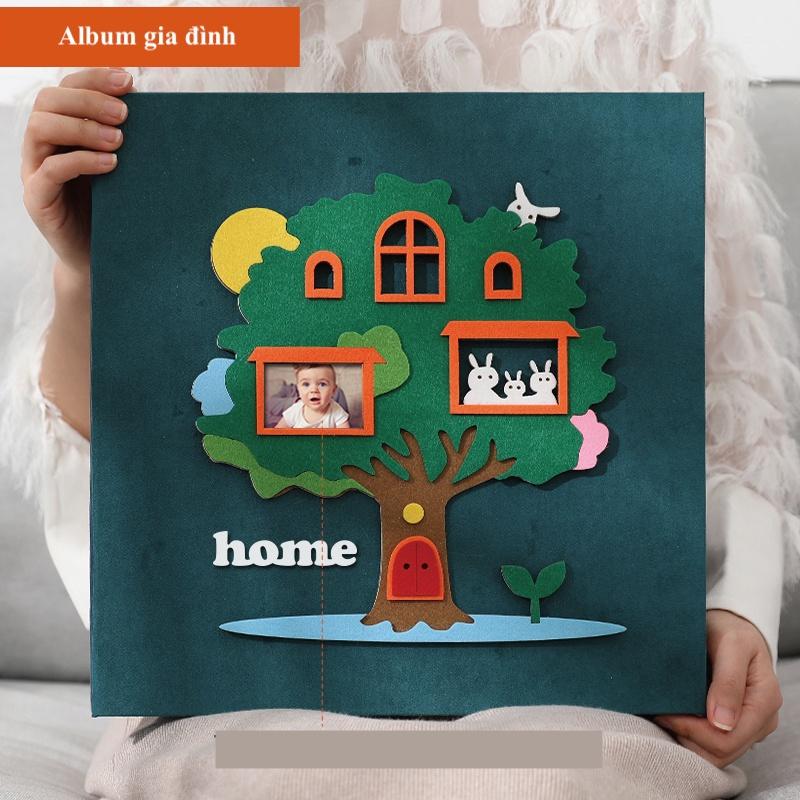 Album ảnh DIY chứa 200-500 ảnh các size lưu lại quá trình phát triển của trẻ, album tự thiết kế với nhiều quà tặng kèm