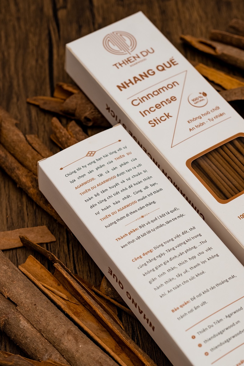 Nhang Vỏ Quế Đặc Biệt - Cinnamon Incense Stick - Mùi Thơm Dịu Nhẹ, Dễ Chịu, Thư Giãn - Thiên Du Agarwood