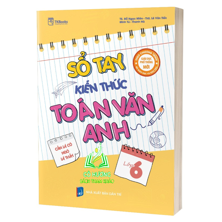 Sách - Sổ tay kiến thức Toán Văn Anh Lớp 6 MC