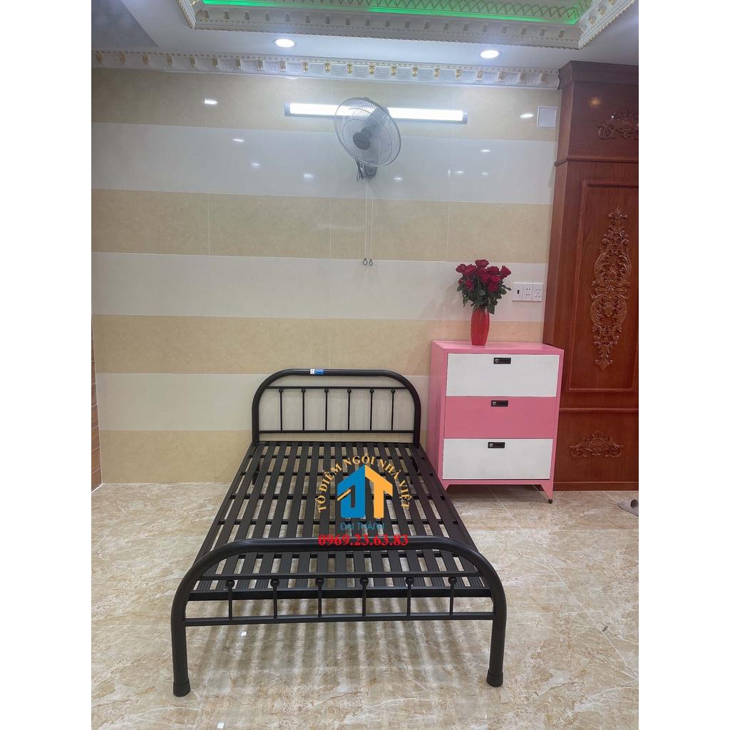 Giường sắt 1m2 kiểu bi siêu đẹp