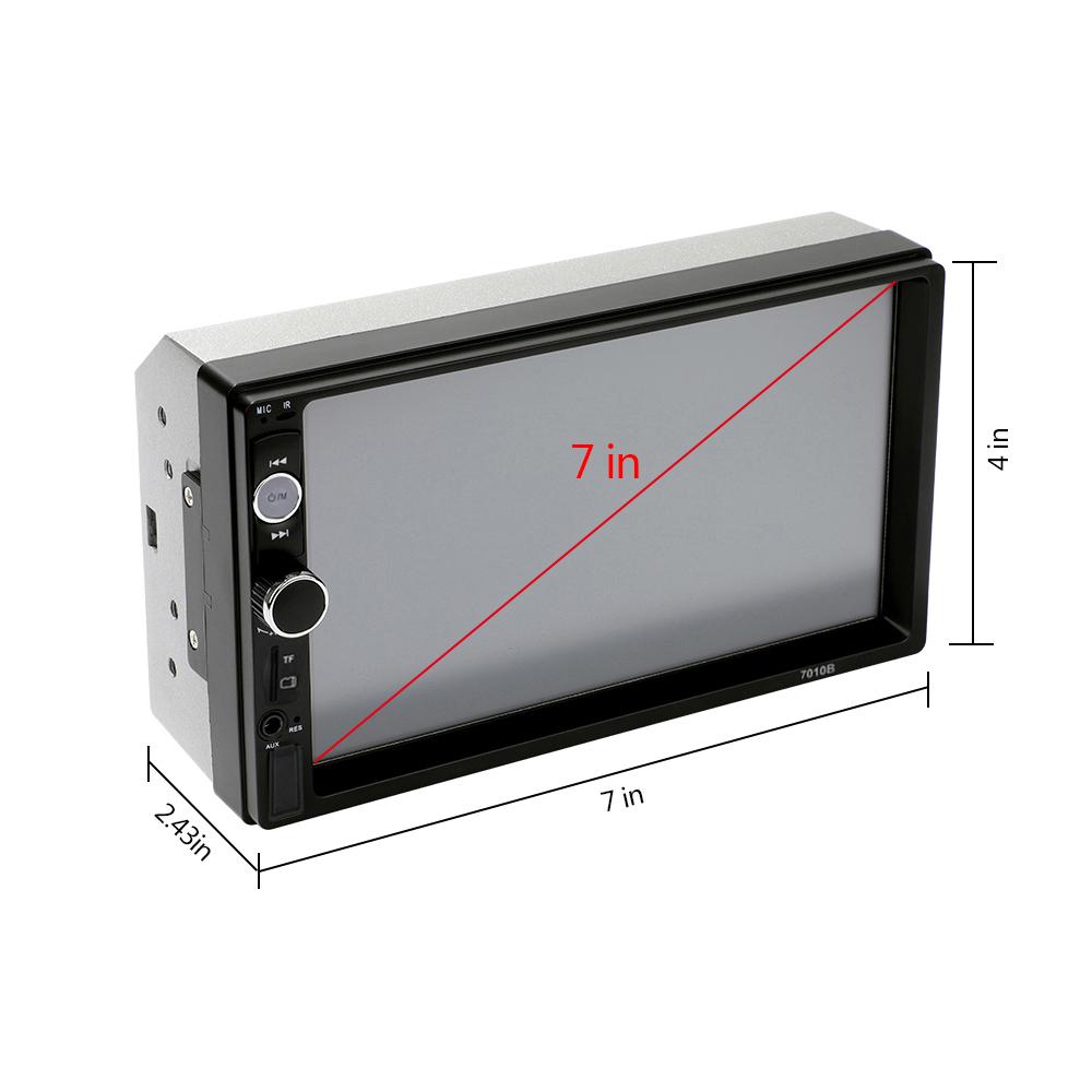 7-inch Double Din Car Stereo Receiver 2 Din Car Radio Autoradio Touchscreen BT MP5 Player with Reversing Camera