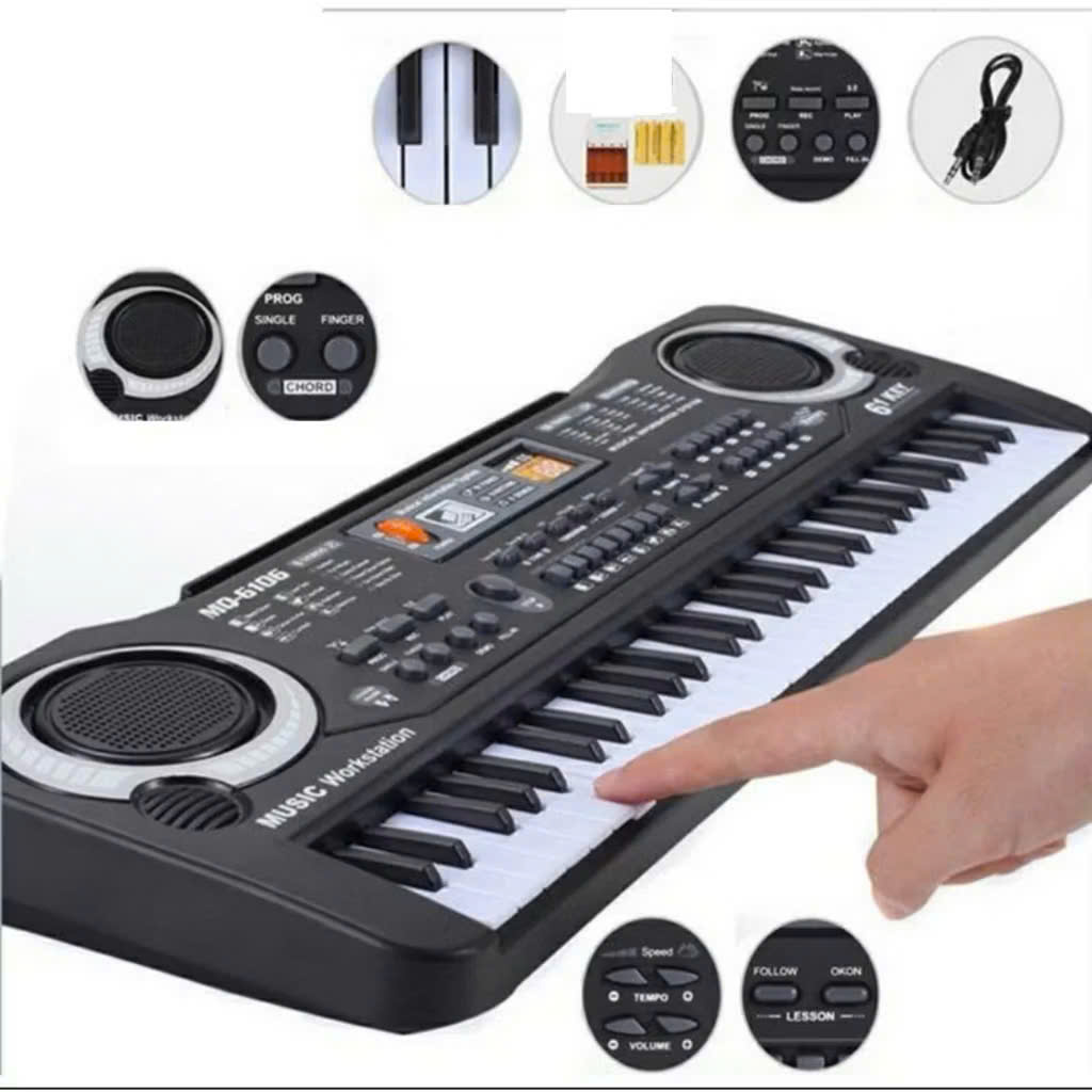 Đàn Điện Tử 61 Phím Kèm Mic Cho Bé Quà Tặng Giáo Dục Cho Trẻ - HÀNG CHÍNH HÃNG MINIIN