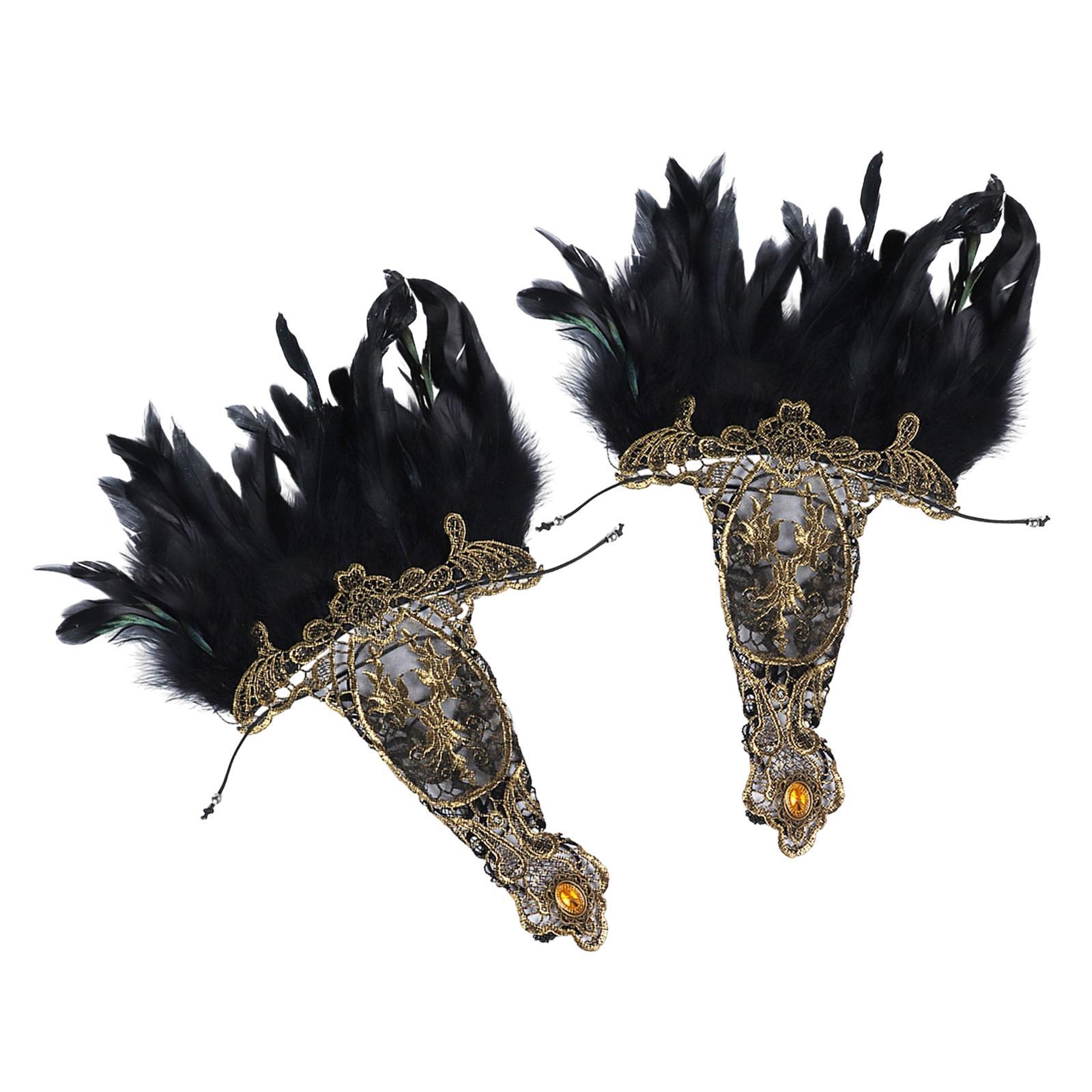 2x Wrist Cuffs Sleeves Bracelets for Showgirl Wedding Evening