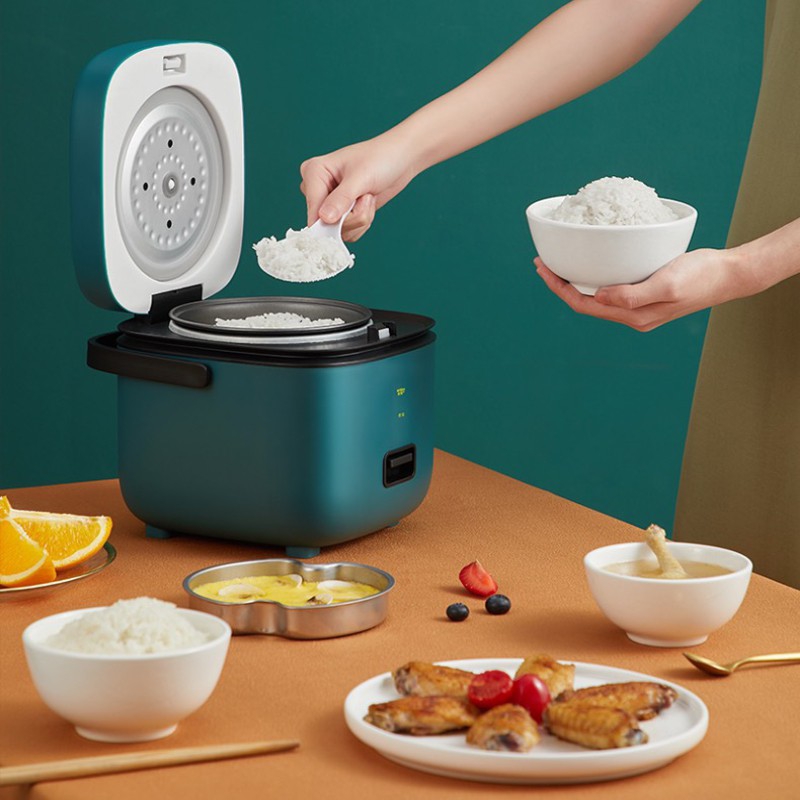 Nồi cơm mini 1.2l dùng cho 1,2 người , sinh viên, học sinh, độc thân có ổ cắm đa năng đi kèm D777