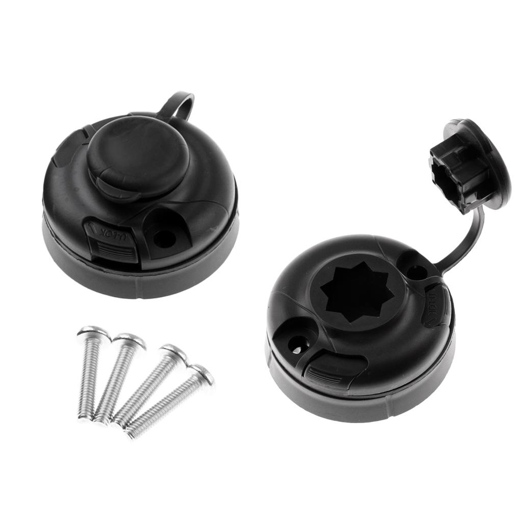 2pcs Kayak Boat Sea Fishing Rod Holder Round Mount Base Tackle Accessory