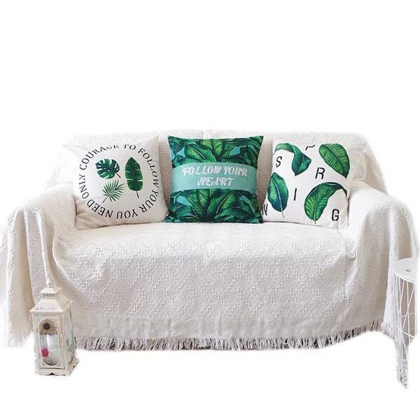 Khăn phủ Sofa, thảm chụp hình, picnic tua rua cao cấp