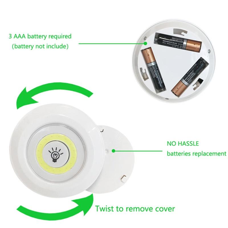 Đèn Led 3w Siêu Sáng Điều Khiển Từ Xa Tiện Dụng Cho Phòng Ngủ / Nhà Bếp