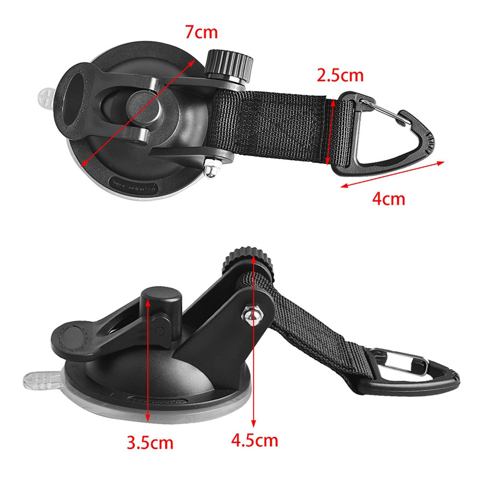 2X Heavy Duty Power Reusable Carabiner Suction Cup Hook Waterproof for