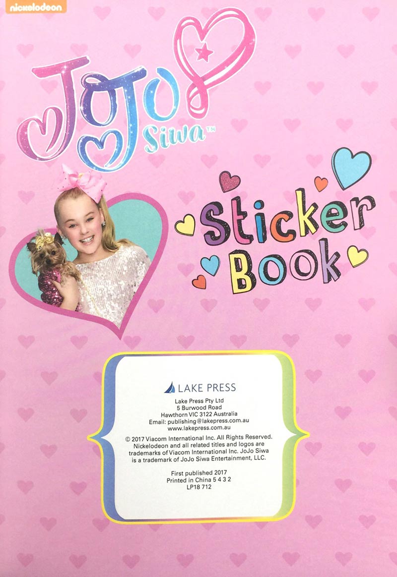 Jojo Siwa Sticker Book