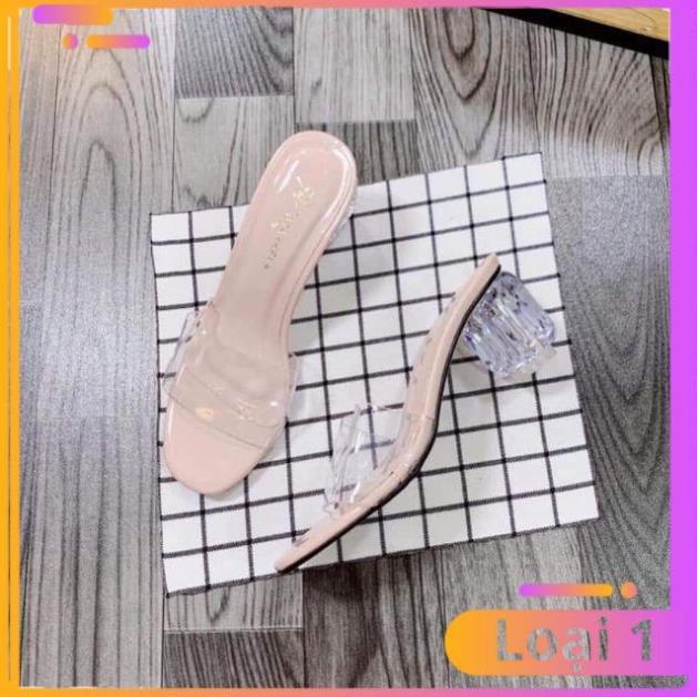 FREE SHIP Guốc nữ , dép nữ cao gót quai trong êm chân dễ mang