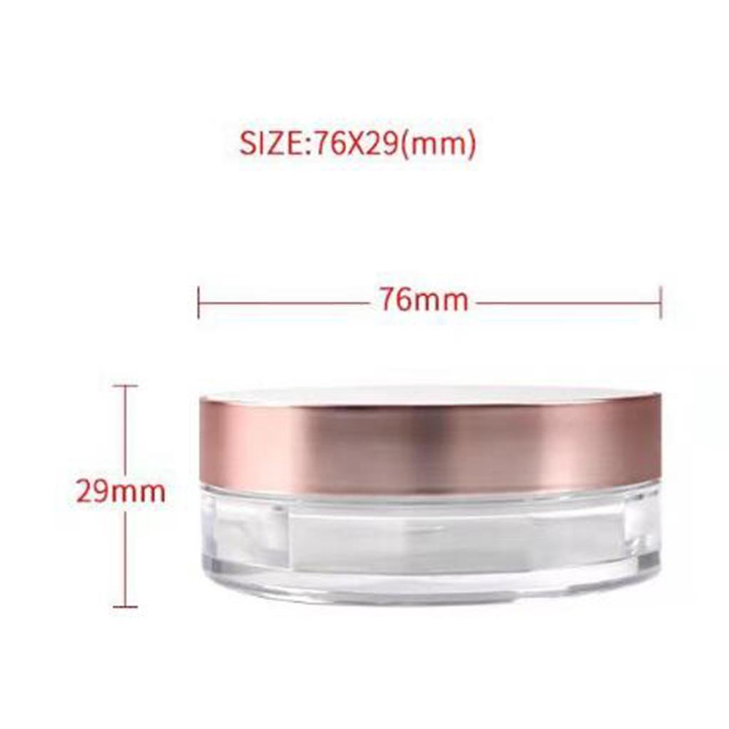 Plastic Travel Makeup Face Powder Case Round Cosmetic Blush Container Holder Box