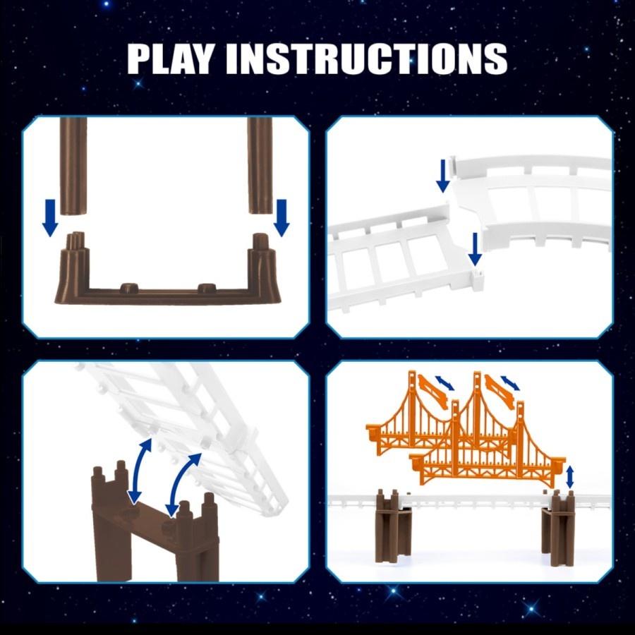 ĐỒ CHƠI LẮP RÁP ĐƯỜNG ĐUA, ĐƯỜNG RAY PHI HÀNH GIA OUTER SPACE TRACK THÁM HIỂM KHÔNG GIAN CỰC HẤP DẪN CHO BÉ KHÁM PHÁ