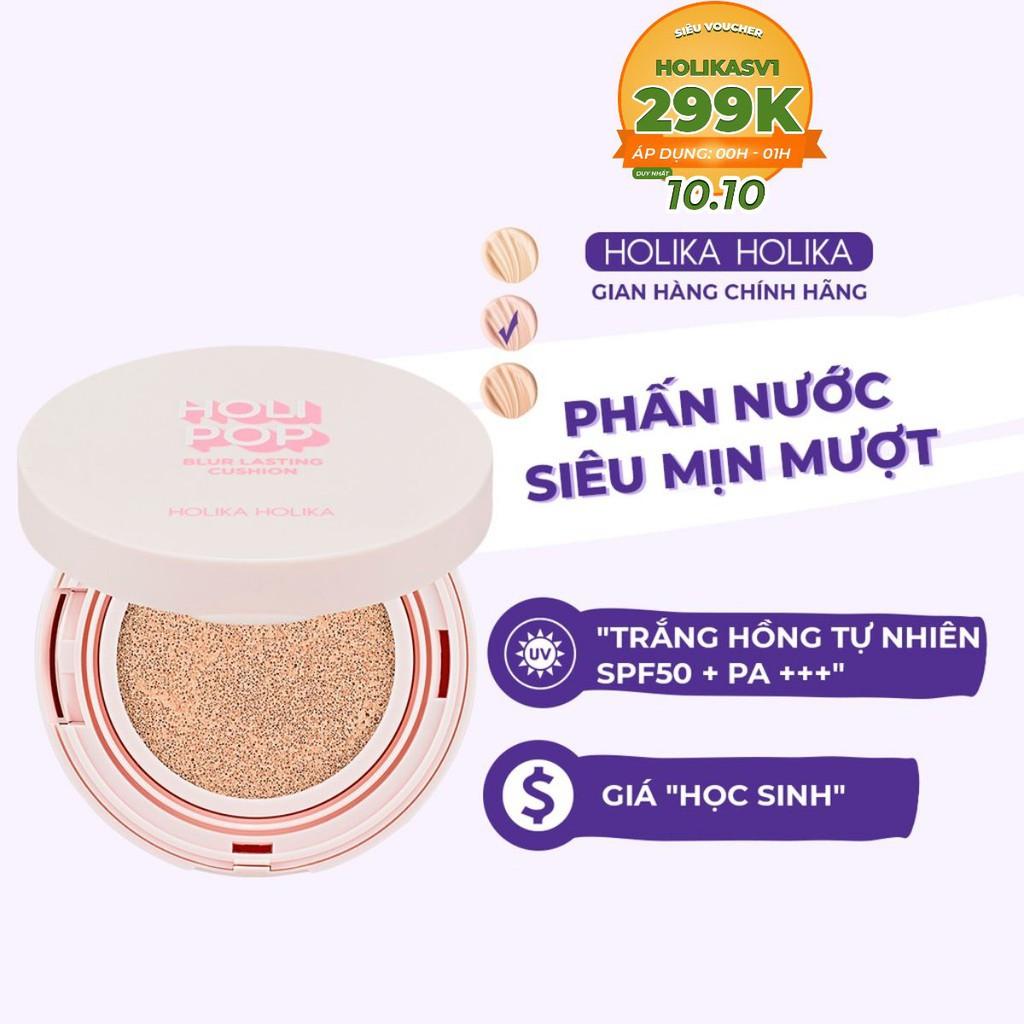 Phấn Nước Holika Holika Holi Pop Blur Lasting Cushion SPF50+ PA+++