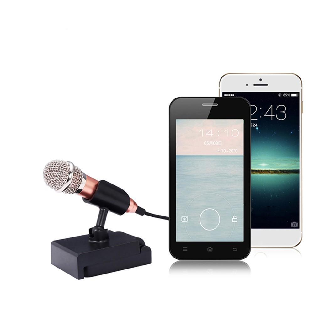 Micro hát karaoke mini dùng cho điện thoại Iphone Android với phích cắm 3.5mm