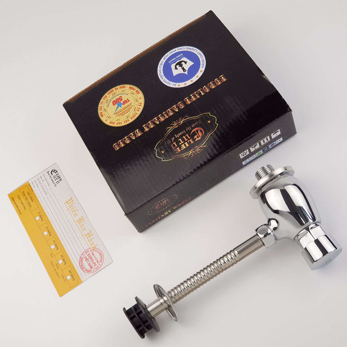 Van xả tiểu nhấn nam, chất liệu Đồng mạ Chrome Eurolife EL-XT140