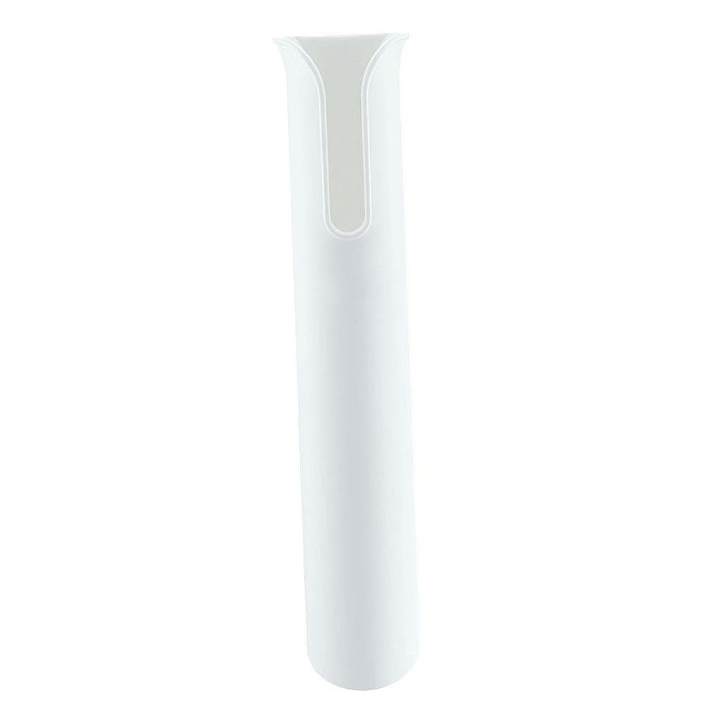 Plastic Fishing Rod Holder Boat Yacht 1 Pole Tube Rack Mounting Bracket White
