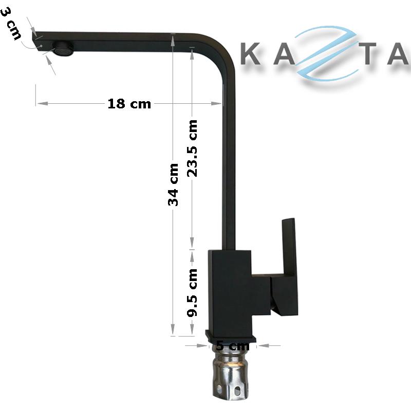 Vòi Rửa Chén Bát Nóng Lạnh KAZTA KZ-RCD67HVN Vuông Nano Kháng Khuẩn Thiết Kế Đơn Giản Tiện Lợi