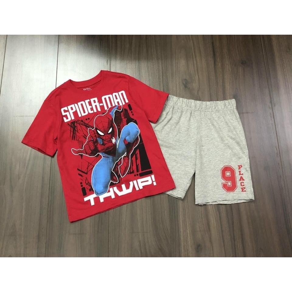 SET 2 BỘ ĐÙI BÉ TRAI SPIDERMAN 9 MÀU ĐỎ ĐEN