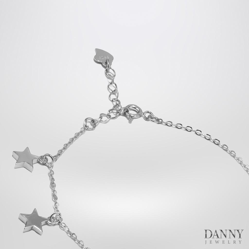 Lắc Tay Danny Jewelry Bạc 925 Xi Rhodium Hoạ tiết Trăng Sao LACY186