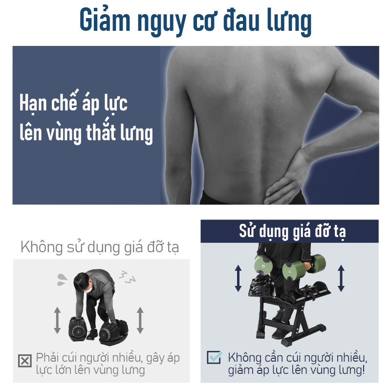 Giá Để Tạ Tay Lysin Đa Năng – Phù Hợp Nhiều Loại Tạ Điều Chỉnh, Bền Bỉ, Tiết Kiệm Không Gian