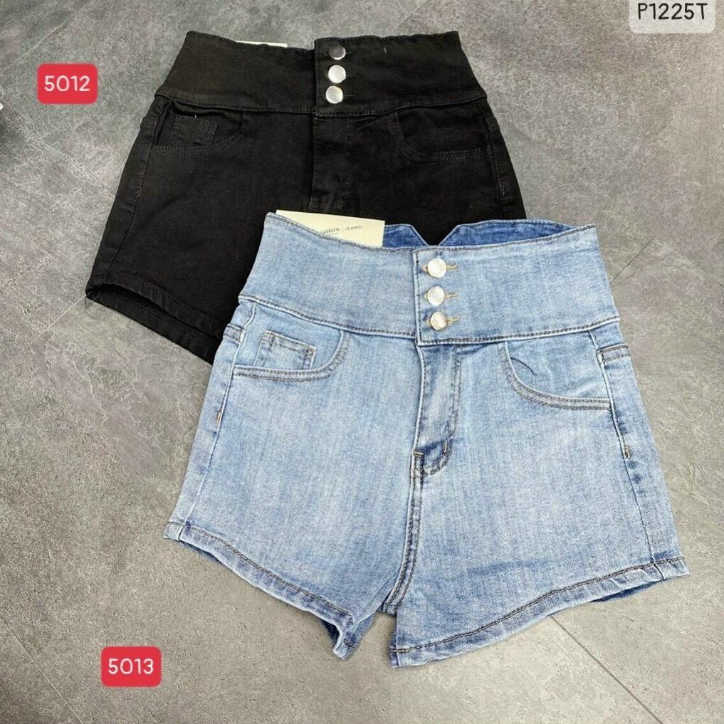 Quần short jean nữ, quần bò nữ ngắn màu xanh lưng cao cá tính cao cấp 2021 murad_fashion jn5013