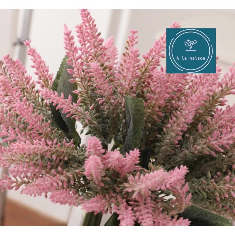 Bó hoa lavender bằng PU gồm 8 nhánh hoa cao 33cm, Hoa decor trang trí, hoa cưới, hoa cô dâu