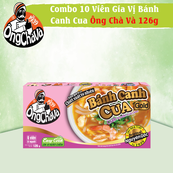 Combo 10 Hộp Viên Gia Vị Bánh Canh Cua Gold Ông Chà Và 126g