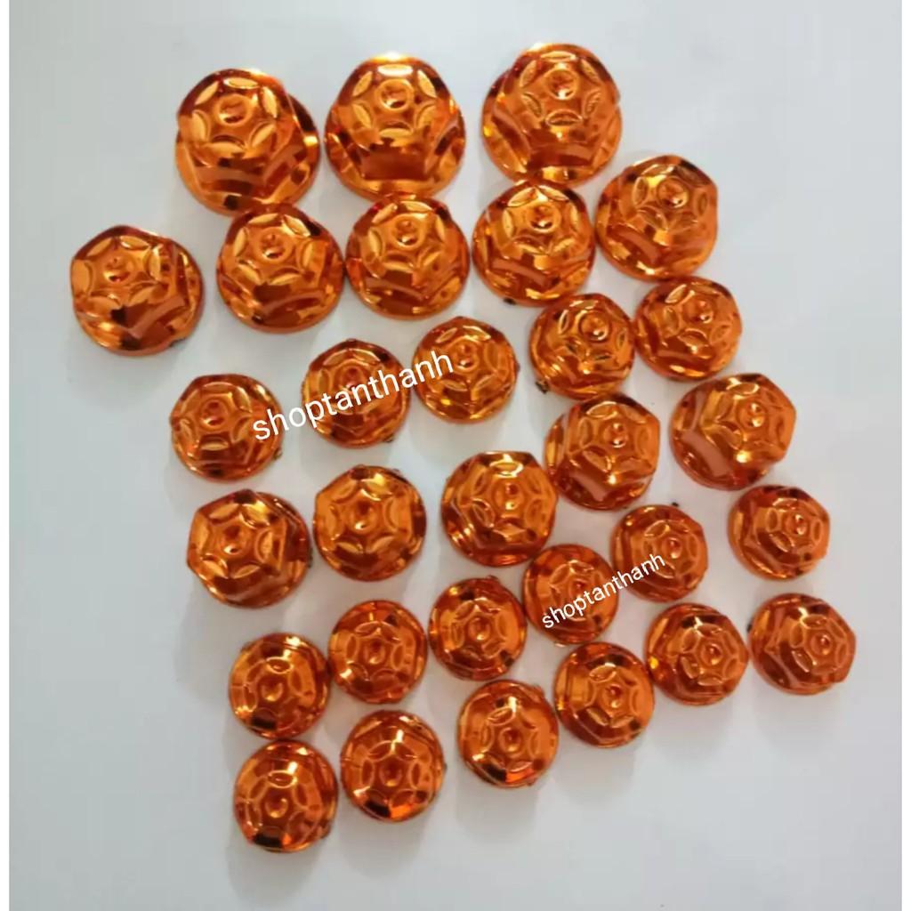 Bộ chụp ốc gắn cho xe máy , xe điện , xe đạp - màu cam