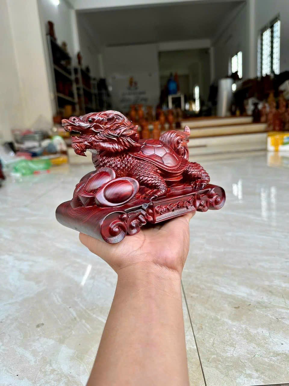Tượng Gỗ Long Quy