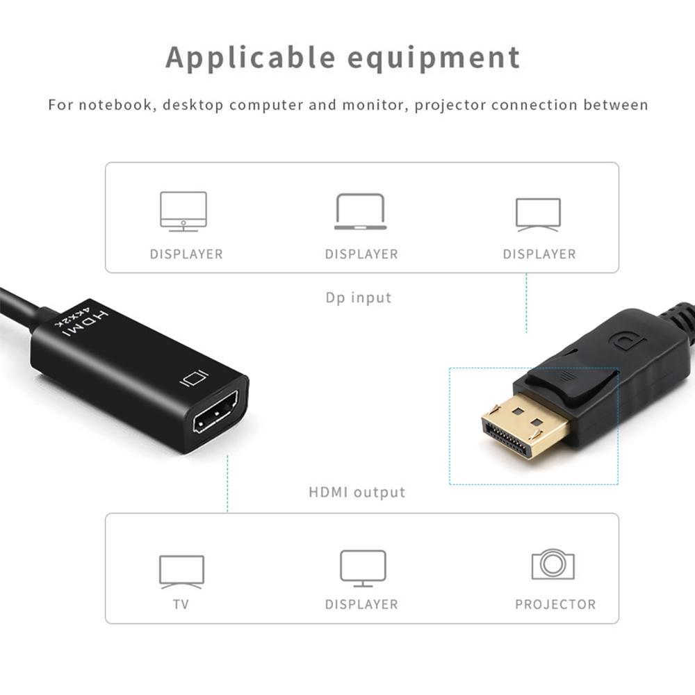 Dây cáp chuyển đổi DP sang HDMI 1080P cho PC Laptop máy chiếu