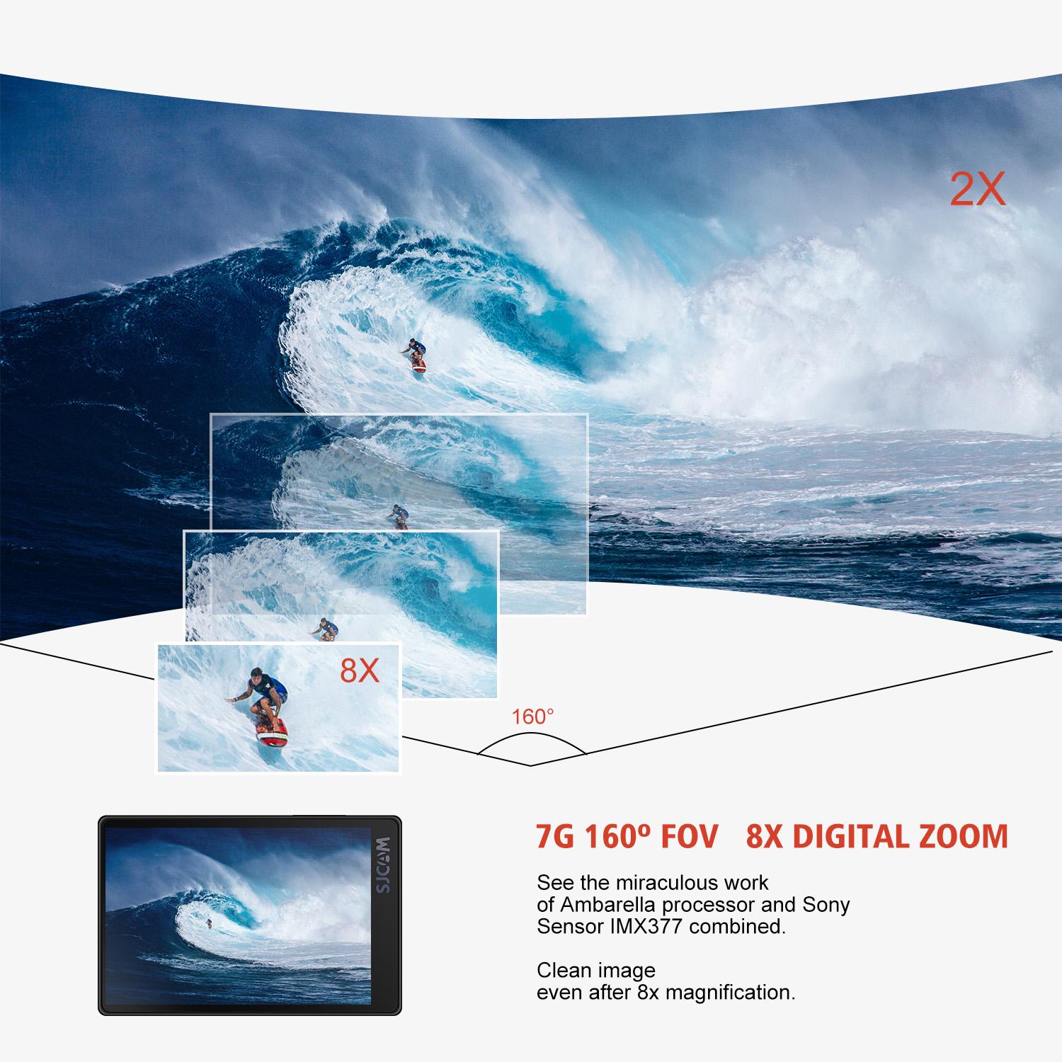 SJCAM SJ8 Air Action Camera WiFi Remote Camera Mũ Bảo Hiểm Ultra HD 1296P 30FPS Sports DV Camera Chống Thấm Nước Với Thẻ Nhớ 32GB