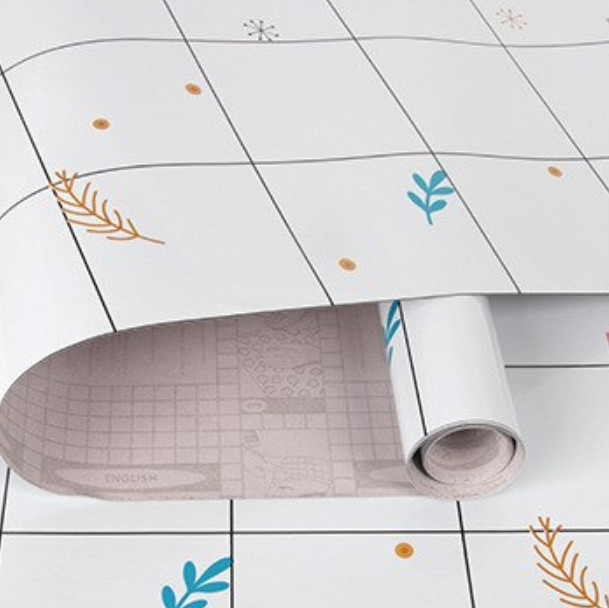 CUỘN 3 mét dài Decal dán bếp tráng nhôm cách nhiệt mẫu HAPPY LIFE khổ 60cm