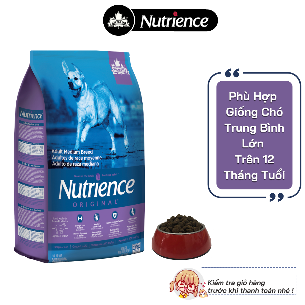 Thức Ăn Cho Giống Chó Kích Thước Trung Bình, Lớn  Nutrience Infusion Bao 10kg - Thịt Gà Tây, Rau Củ Và Trái Cây Tự Nhiên