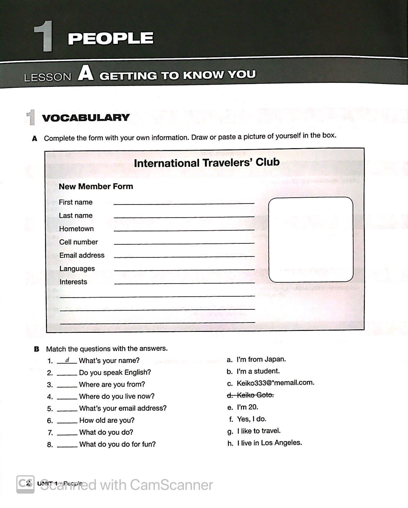 WORLD LINK 1 WORKBOOK
