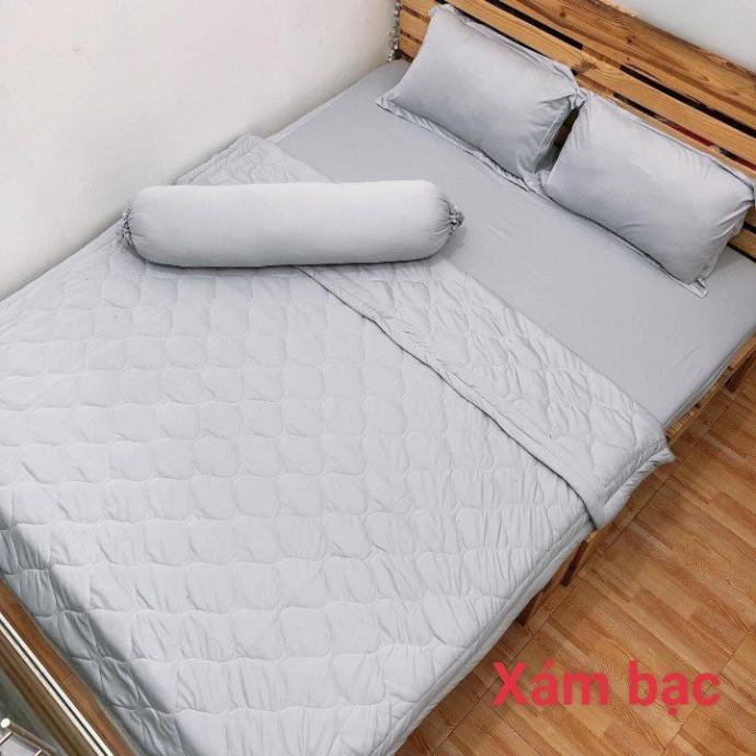 Ga - Drap Giường Lẻ Thun Mát Lạnh Thương hiệu LAN PHAM BEDDING- Màu Xám Bạc