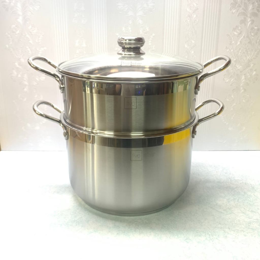 Bộ 2 nồi xửng Fivestar 28cm ST28 nắp kính - Hàng chính hãng