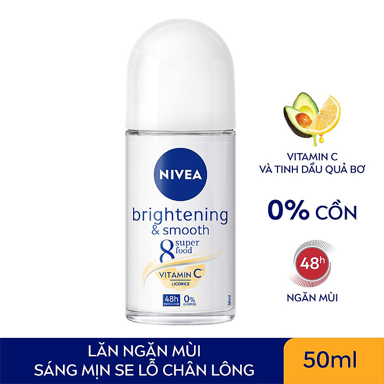 Lăn Ngăn Mùi NIVEA Sáng Mịn Mờ Thâm Se Khít Lỗ Chân Lông (50 ml) - 81644