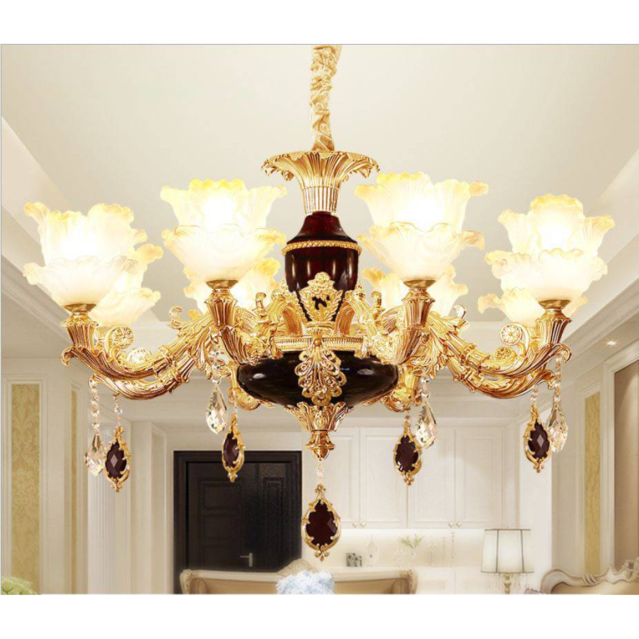 Đèn chùm GANST phong cách châu Âu hiện đại, cao cấp trang trí nội thất sang trọng - kèm bóng LED chuyên dụng.